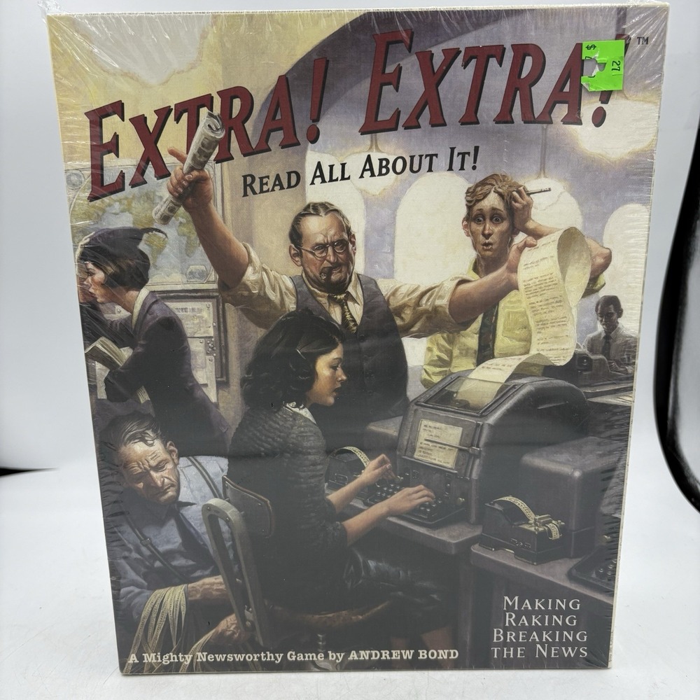 Mayfair Games Board Game Extra! Extra! News Print Strategy USA Made New Sealed